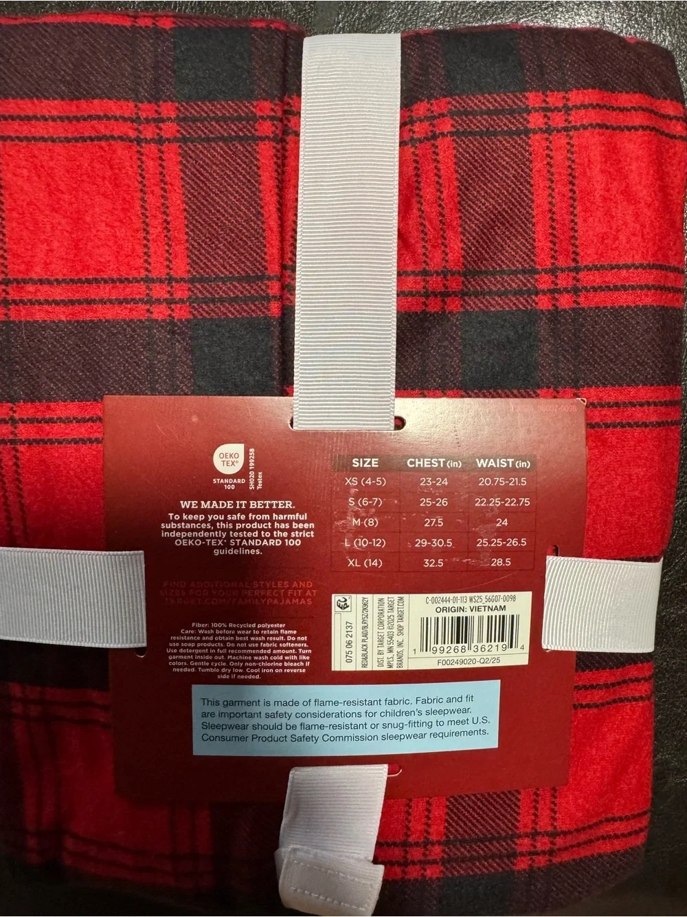 Wondershop Red and Black Plaid Kids 2-Piece Pajama Set